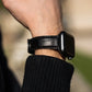 Crocodile-style leather Apple Watch strap