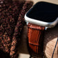 Crocodile-style leather Apple Watch strap