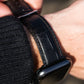 Crocodile-style leather Apple Watch strap