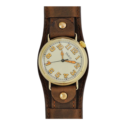 Vario 1918 Pilot Brass Cream Dial with Orange Lume Watch