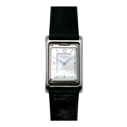 Vario VERSA Reversible Dual Time Silver-White Mother of Pearl Watch