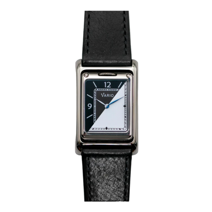 Vario VERSA Reversible Dual Time Gunmetal-White Watch