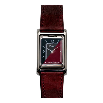 Vario VERSA Reversible Dual Time Gunmetal-Red Watch