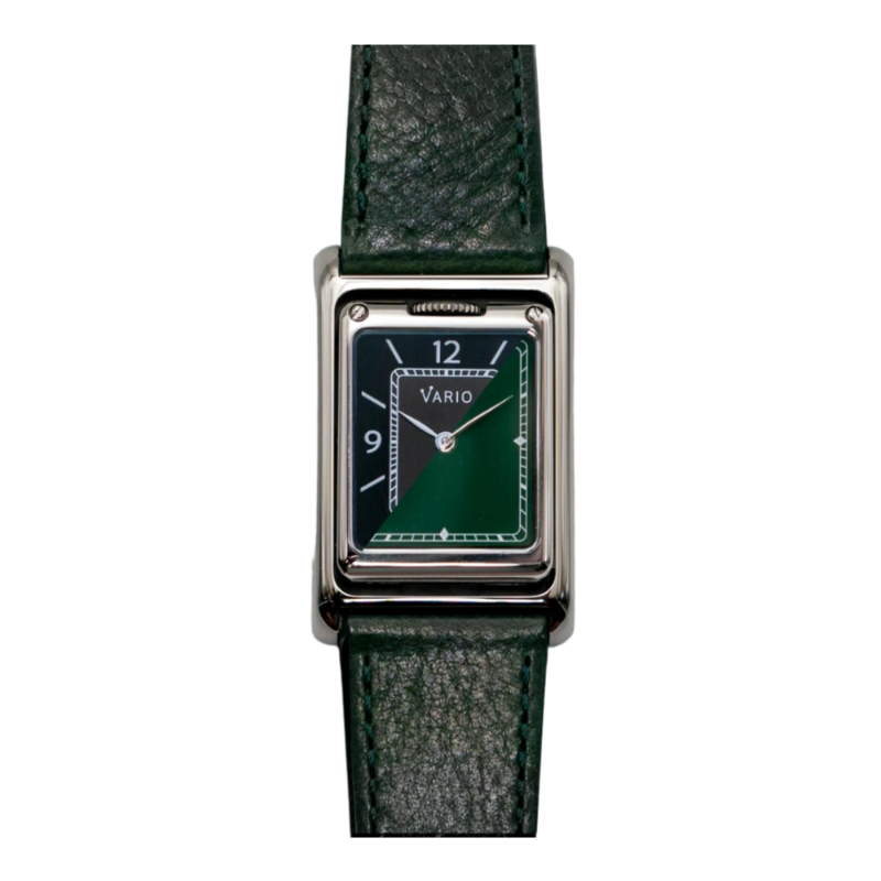Vario VERSA Reversible Dual Time Gunmetal-Green Watch