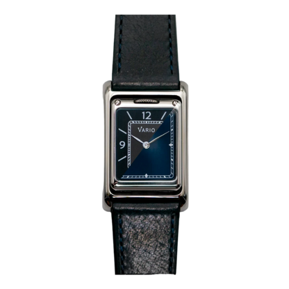 Vario VERSA Reversible Dual Time Gunmetal-Blue Watch
