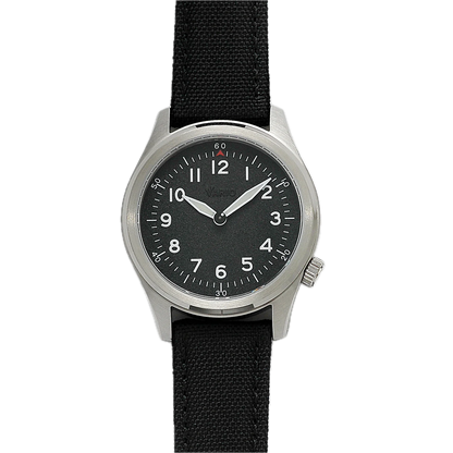 Vario 1945 A-11S Raven Black Solar Quartz Field Watch