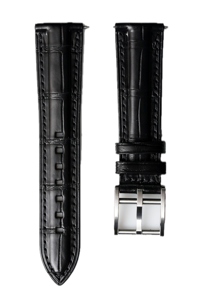 Behrens black Alli-gator leather strap Inventor collection