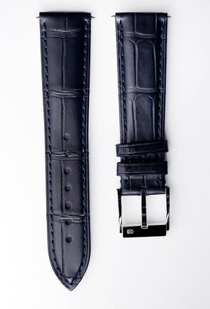 Behrens Alli-gator leather strap blue classic collection