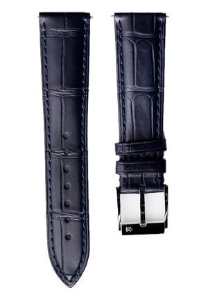 Behrens Alli-gator leather strap blue classic collection