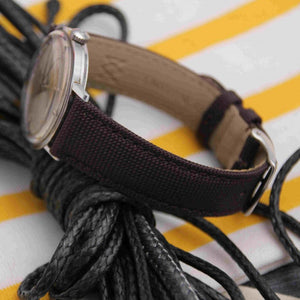 LARMOR PLAGE brown canvas watch strap