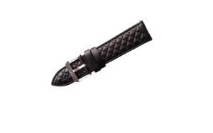 22 mm Black Quilted Diamond Bracelet