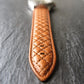 Diamond quilted cognac leather bracelet