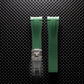 Rubber strap with folding clasp