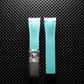 Rubber strap with folding clasp