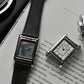 Vario VERSA Reversible Dual Time Silver-Black Mother of Pearl Watch