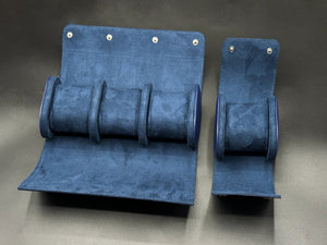 Blue leather watch case