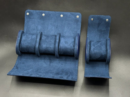 Blue leather watch case