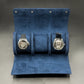 Blue leather watch case