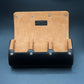 Black leather watch case