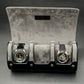 Black leather watch case