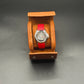 Brown leather watch case