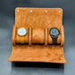 Brown leather watch case