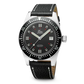 Eza 20mm Black Marbled Leather Strap