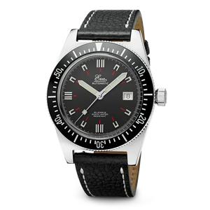Eza 20mm Black Marbled Leather Strap