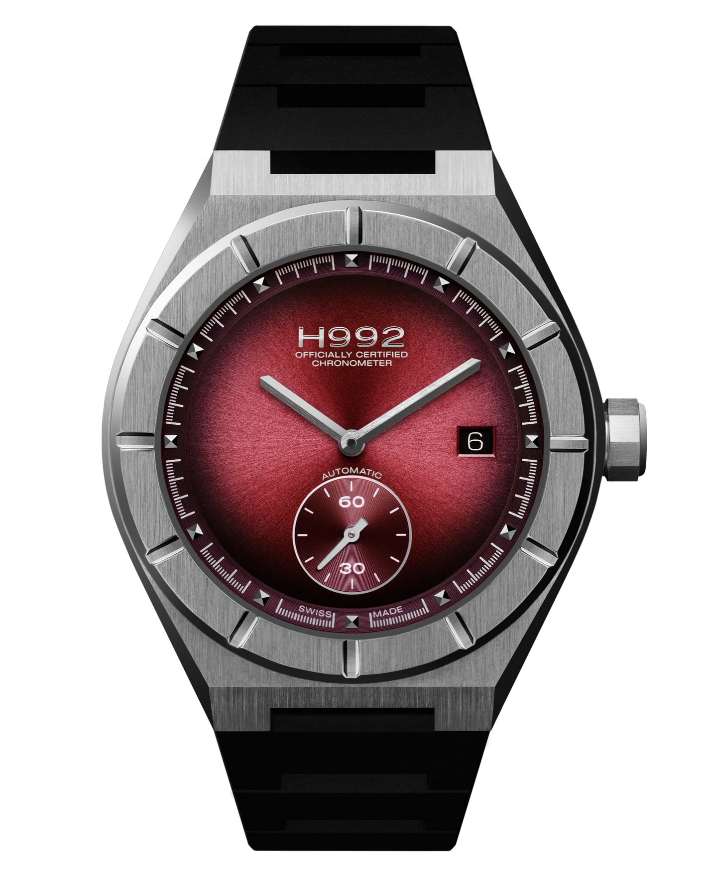 H992 Watch - H1 Burgundy + Silver