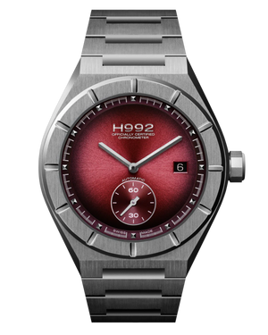 H992 Watch - H1 Burgundy + Silver