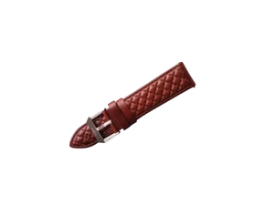 Diamond quilted brown leather bracelet