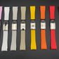 Rubber strap with folding clasp