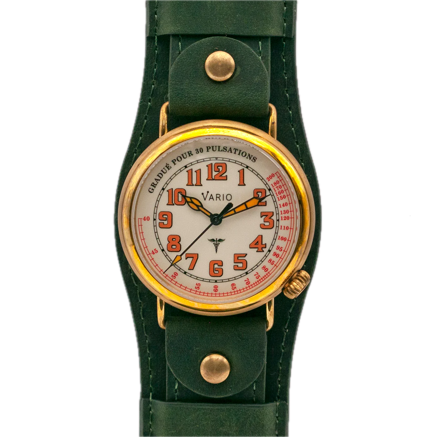 Vario 1918 Medic Brass Cream Dial Orange Lume 