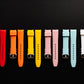 Curved rubber bracelets, pin buckle