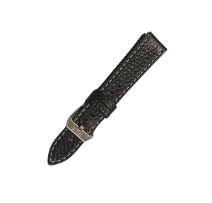 Eza 20mm Black Marbled Leather Strap