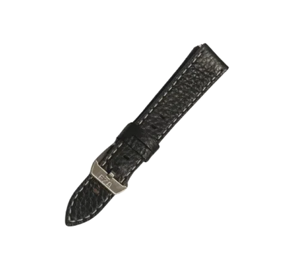 Eza 20mm Black Marbled Leather Strap