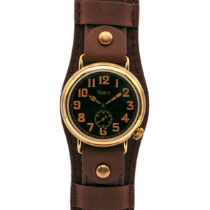 Vario 1918 Trench in brass with black and orange luminescent dial