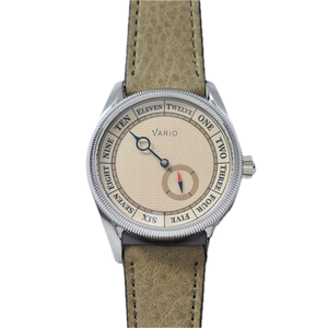 Vario NAVI Single Hand Sand Beige Small Seconds Compass