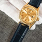 Crocodile-effect leather watch strap