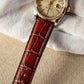 Crocodile-effect leather watch strap