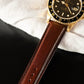 Patinated leather watch strap