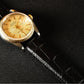 Crocodile-effect leather watch strap