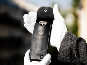 Leather watch pouch