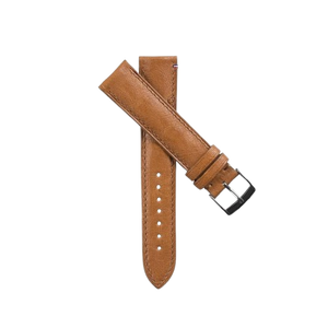 Camel ostrich leather watch strap