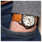 Camel ostrich leather watch strap