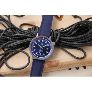 TAMPA navy canvas watch strap