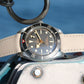 LARMOR PLAGE white linen canvas watch strap