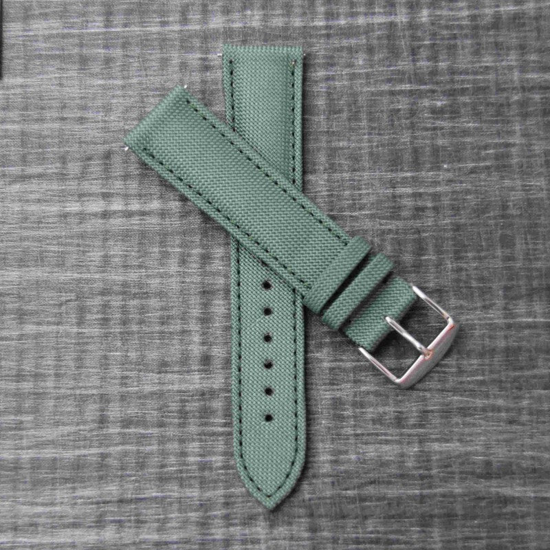 LARMOR PLAGE storm green canvas watch strap
