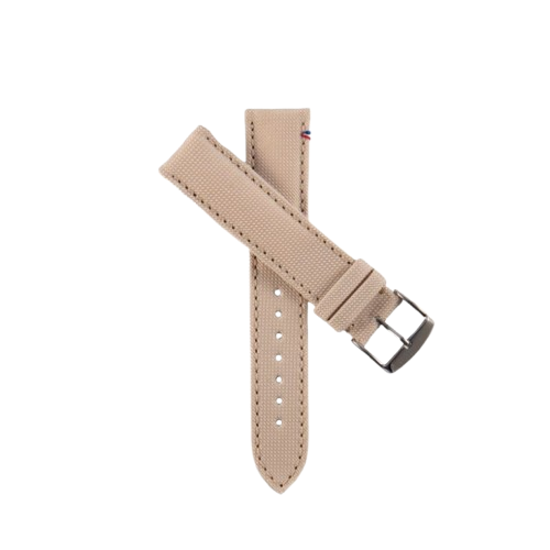 PORT LOUIS White linen canvas watch strap