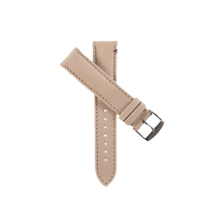 PORT LOUIS White linen canvas watch strap